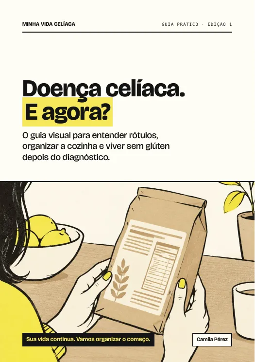 Capa do e-book Doença celíaca. E agora?